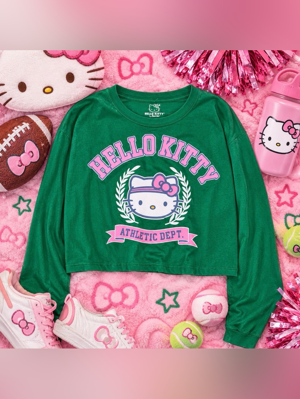 Hello Kitty Green Long Sleeve Tee